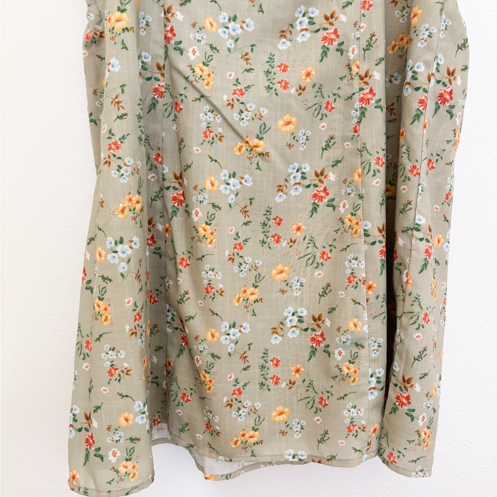 Floral Mini Dress in Matcha Green Size 1XL - Picture 5 of 11